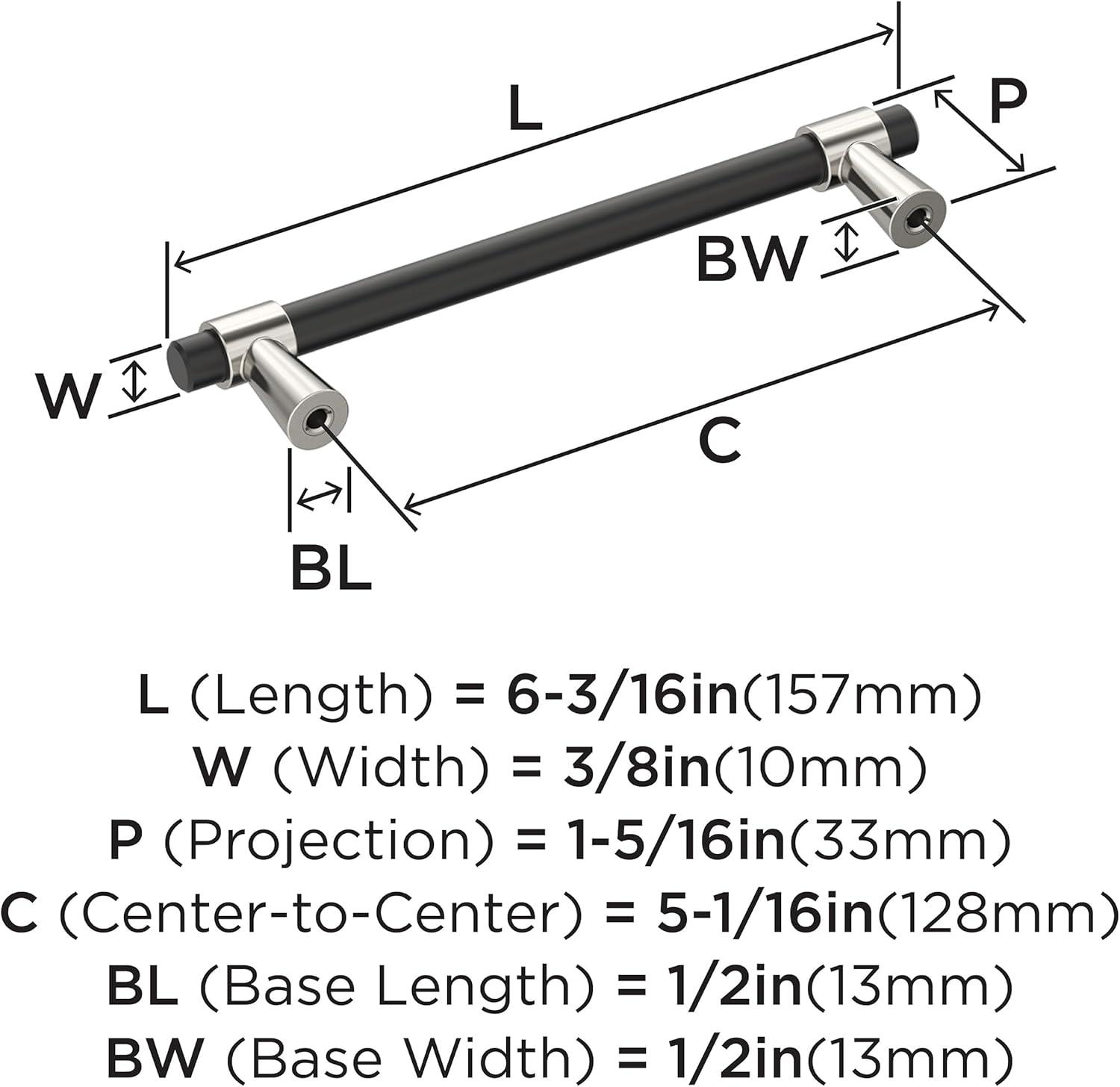 Amerock Mergence 5-1/16 inch (128mm) Center-to-Center