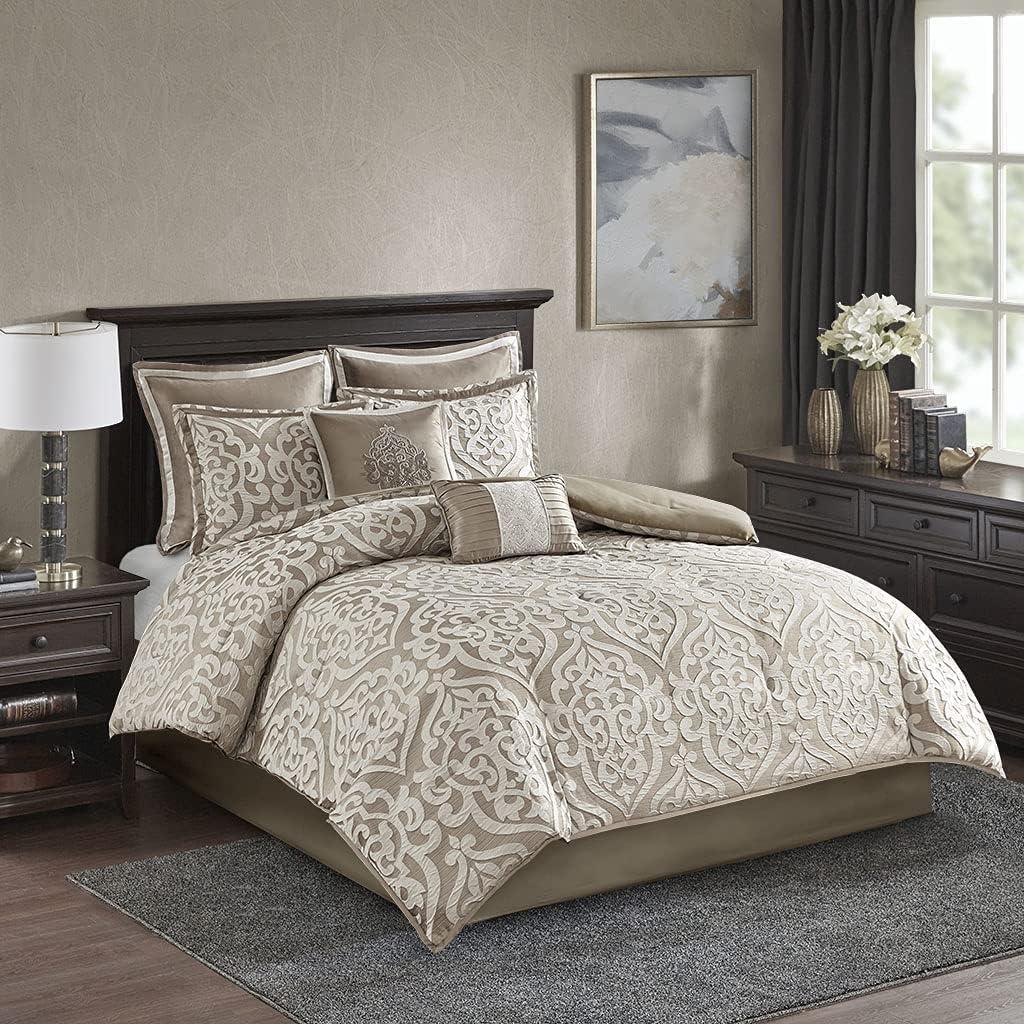 Madison Park Odette Jacquard 8 Piece Comforter Set