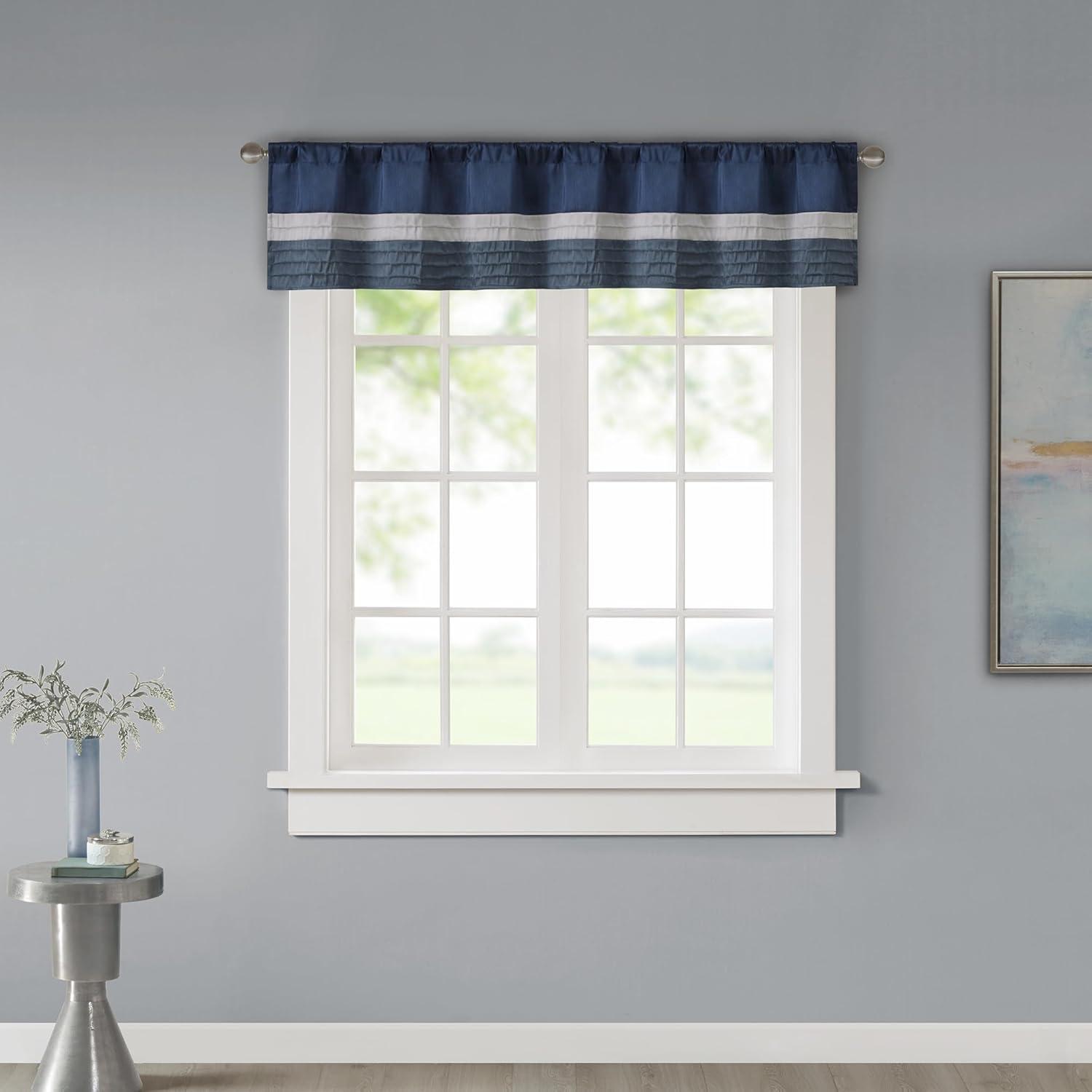 Madison Park Amherst Polyoni Pintuck Window Valance