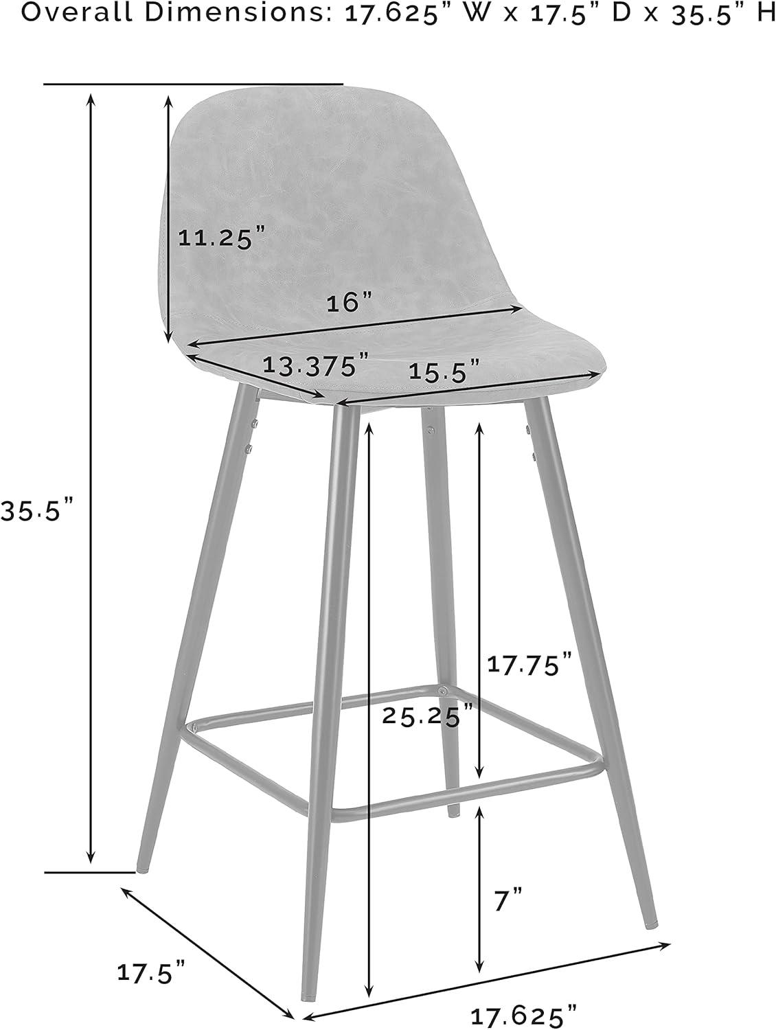 Set of 2 Weston Counter Height Barstools - Crosley