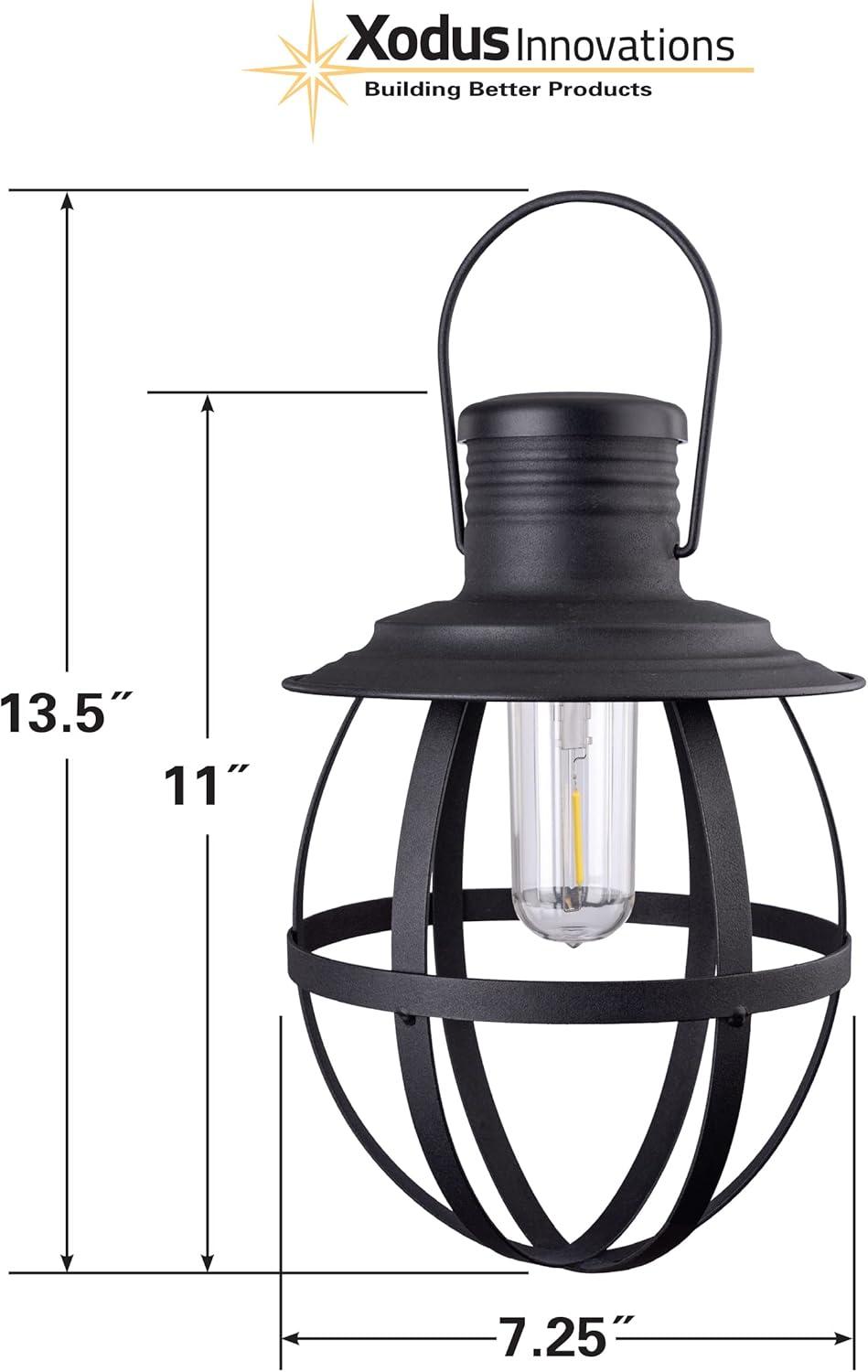 Xodus Innovations 12'' Battery Powered Integrated LED Outdoor Lantern