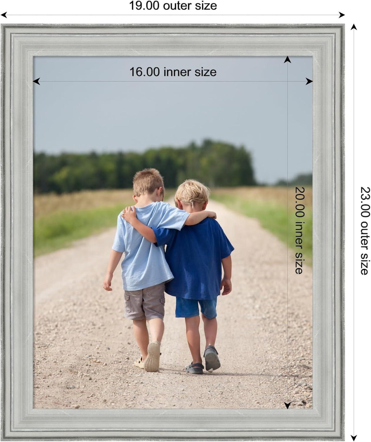 Amanti Art Bel Volto Silver Wood Picture Frame Opening Size 16x20 in.