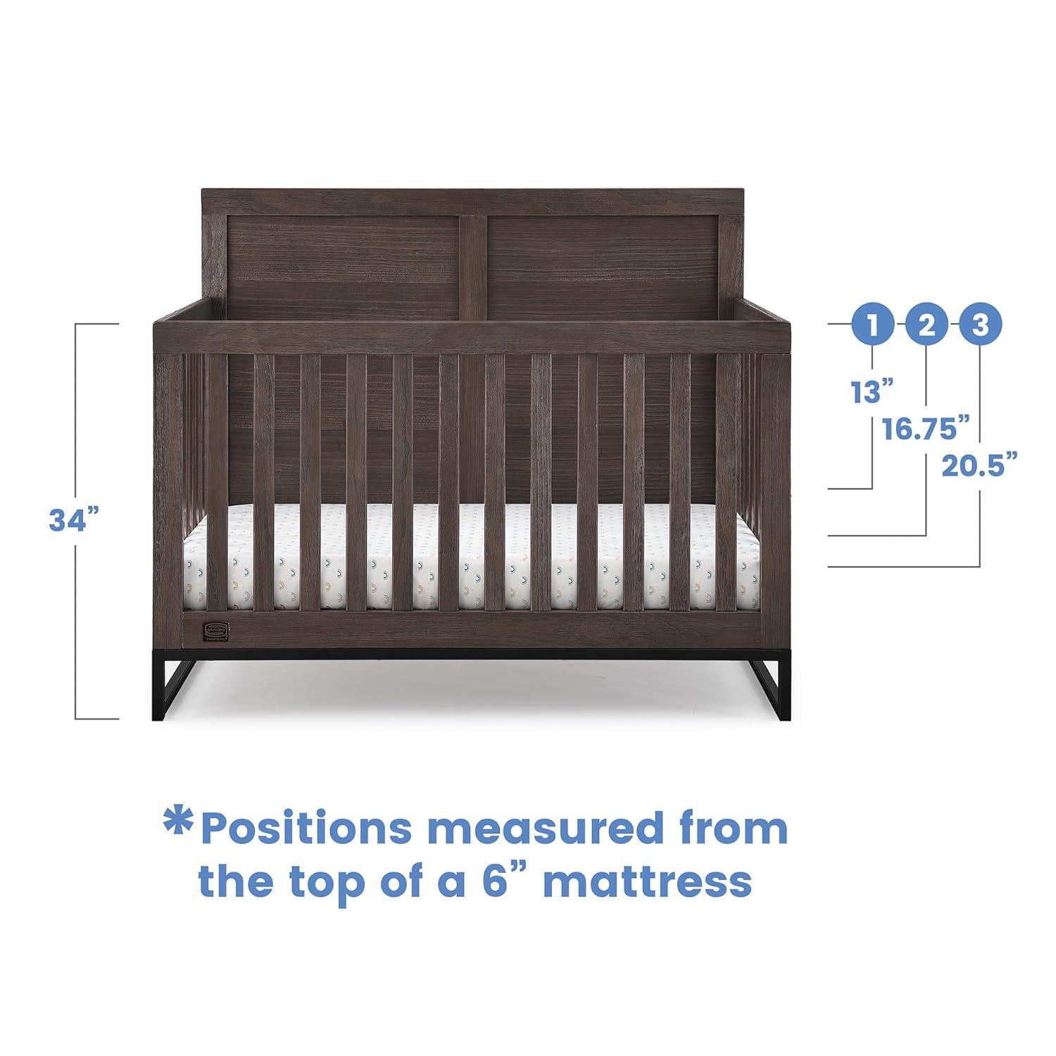 Simmons Kids' Foundry 6-in-1 Convertible Baby Crib