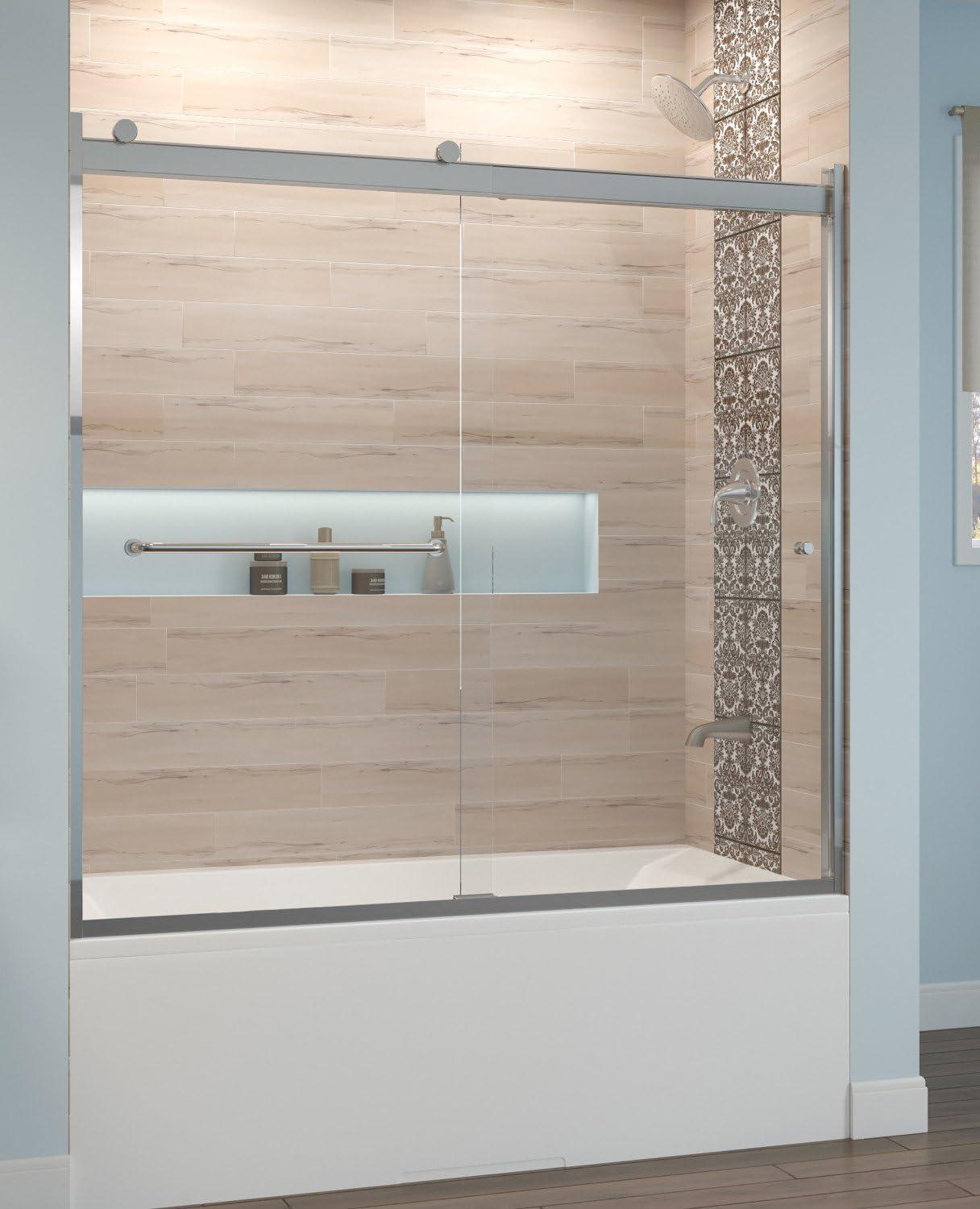 Rotolo 60" W x 57" H Semi-Frameless Tub Door