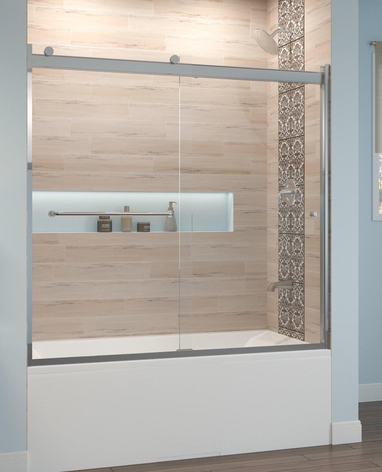 Rotolo 60" W x 57" H Semi-Frameless Tub Door