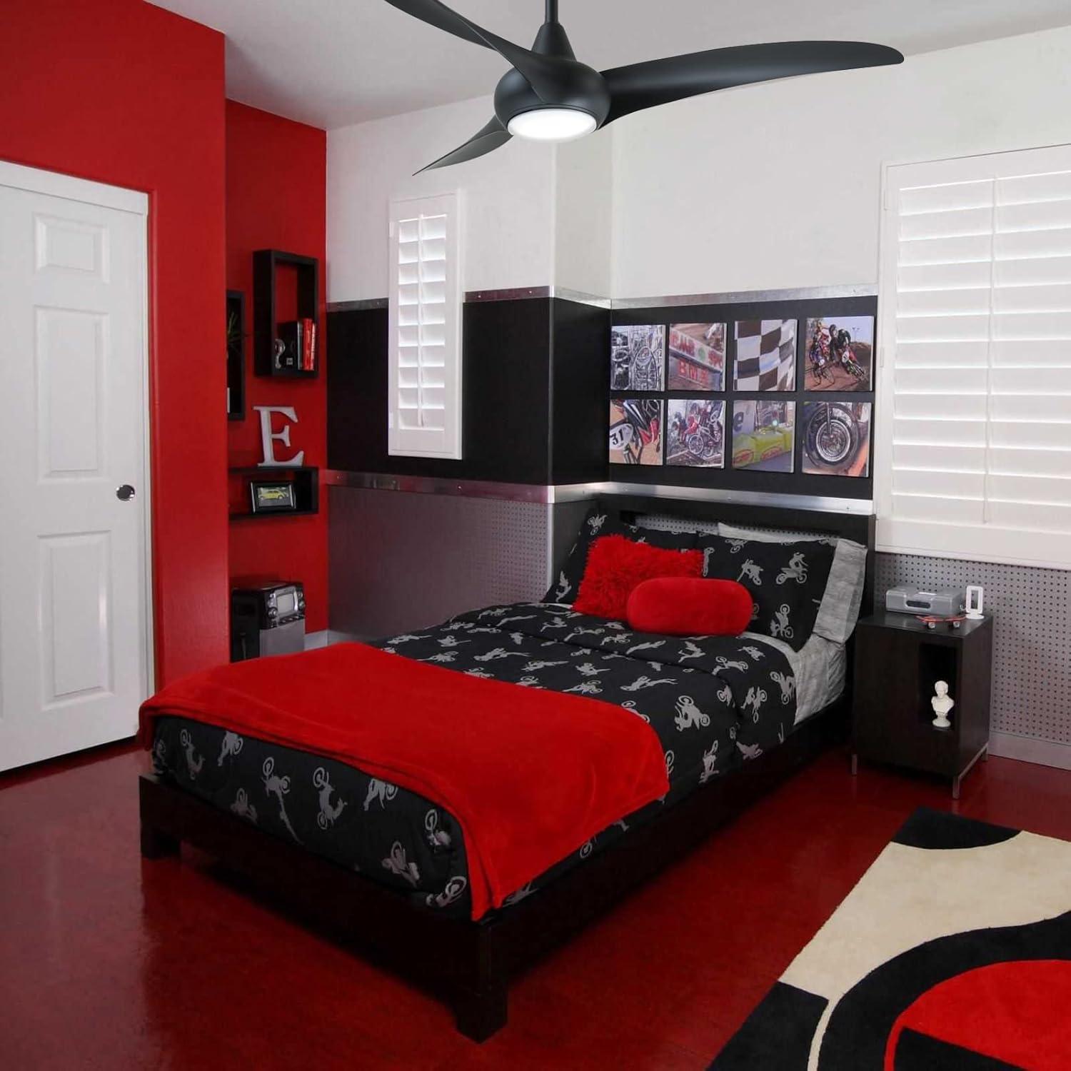 52" Wave 3 - Blade LED Propeller Ceiling Fan with Remote Control and Light Kit Included