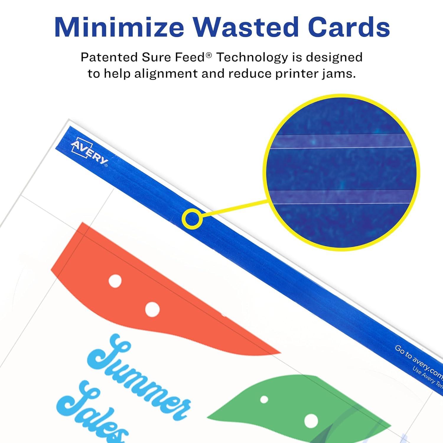 Avery Printable Postcards with Sure Feed, 4" x 6",White (8386)