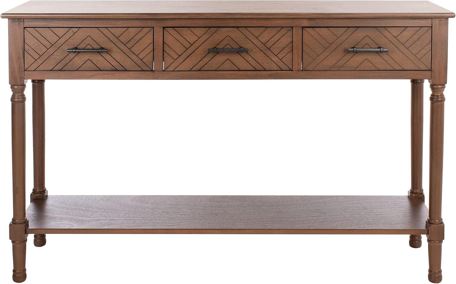 Peyton 3 Drawer Console Table - CNS5705C - Brown - Safavieh