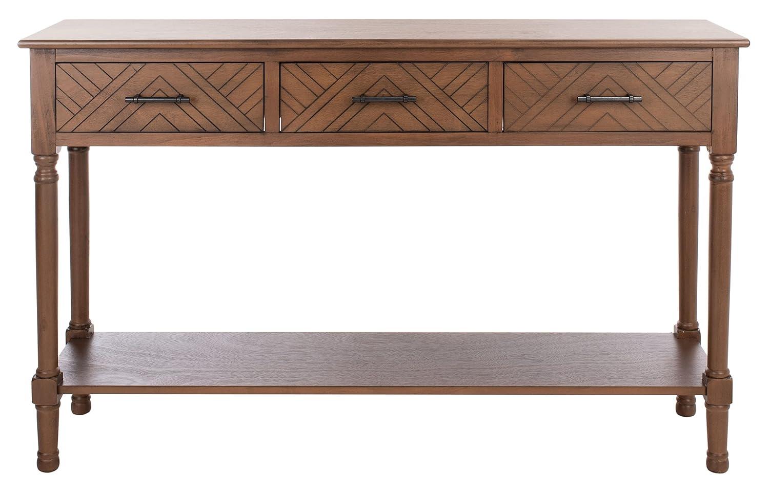 Peyton 3 Drawer Console Table - CNS5705C - Brown - Safavieh