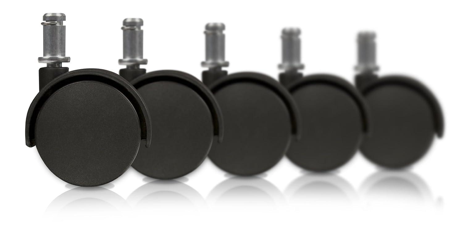 Slipstick 2" Office Chair Caster Wheel (Set of 5)