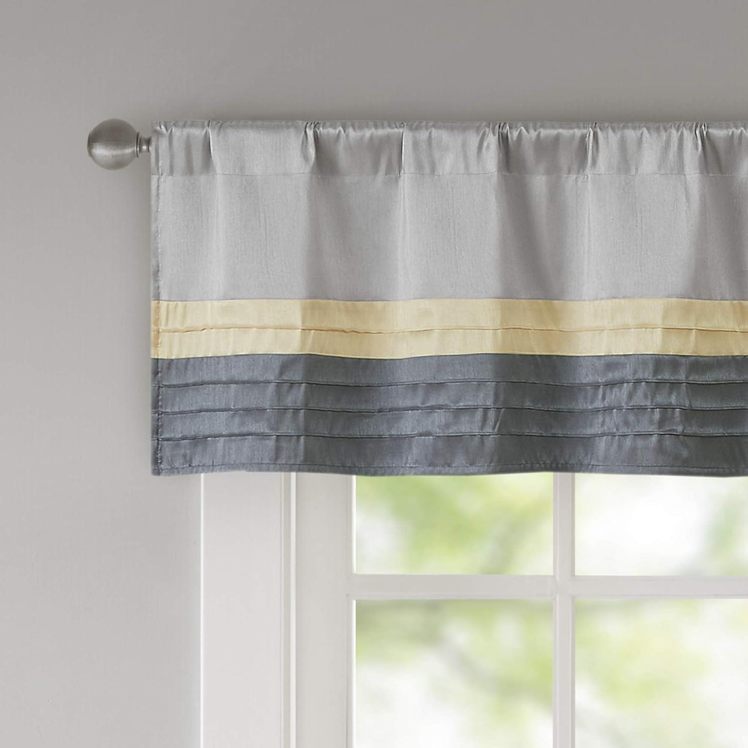 Madison Park Amherst Polyoni Pintuck Single Window Valance