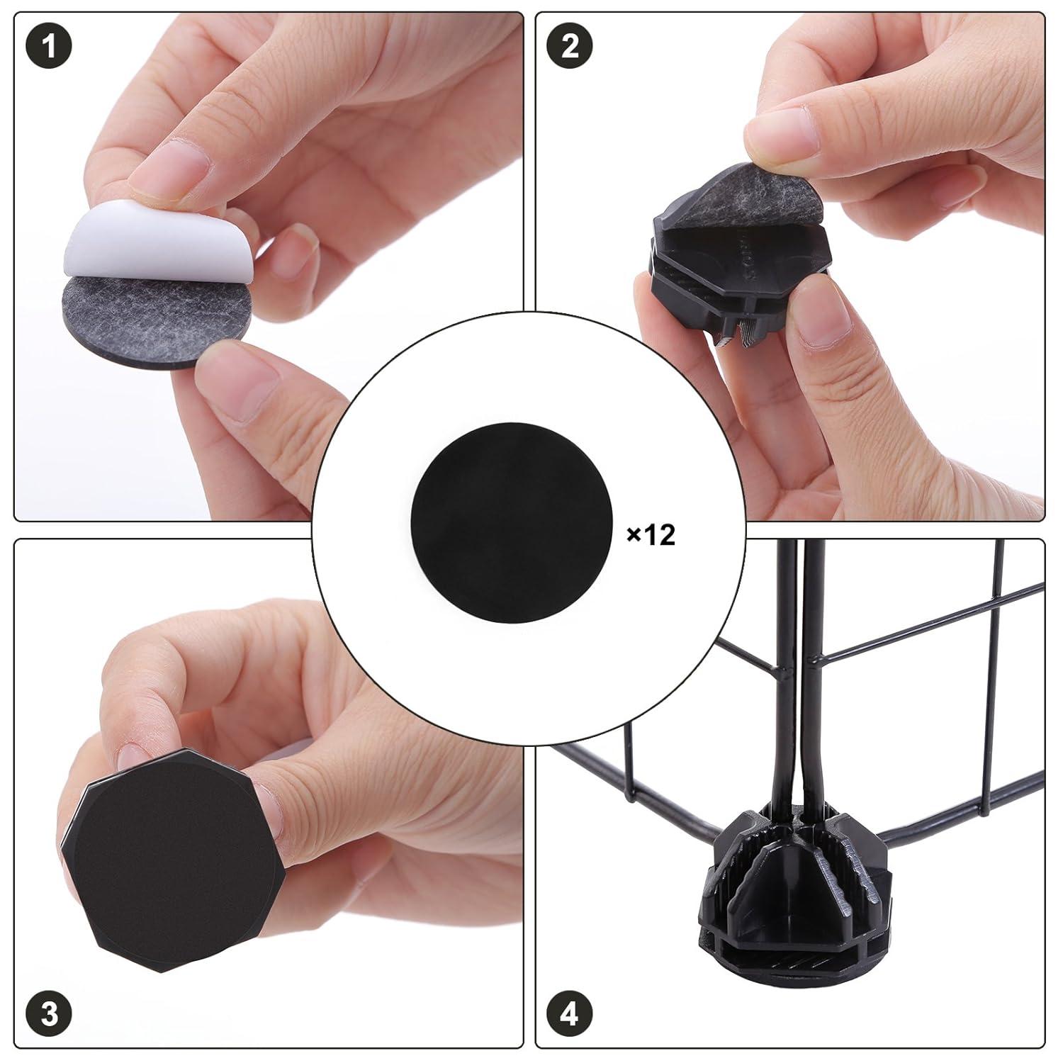 Pet Playpen Includes Cable Ties, Indoor Use, Black