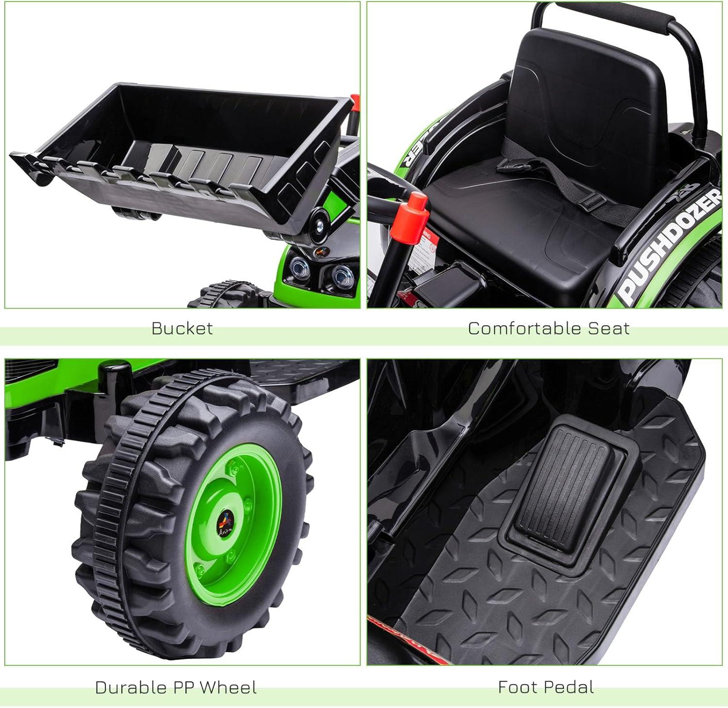 Aosom 6 Volt 1 Seater Tractors / Construction Battery Powered Ride On