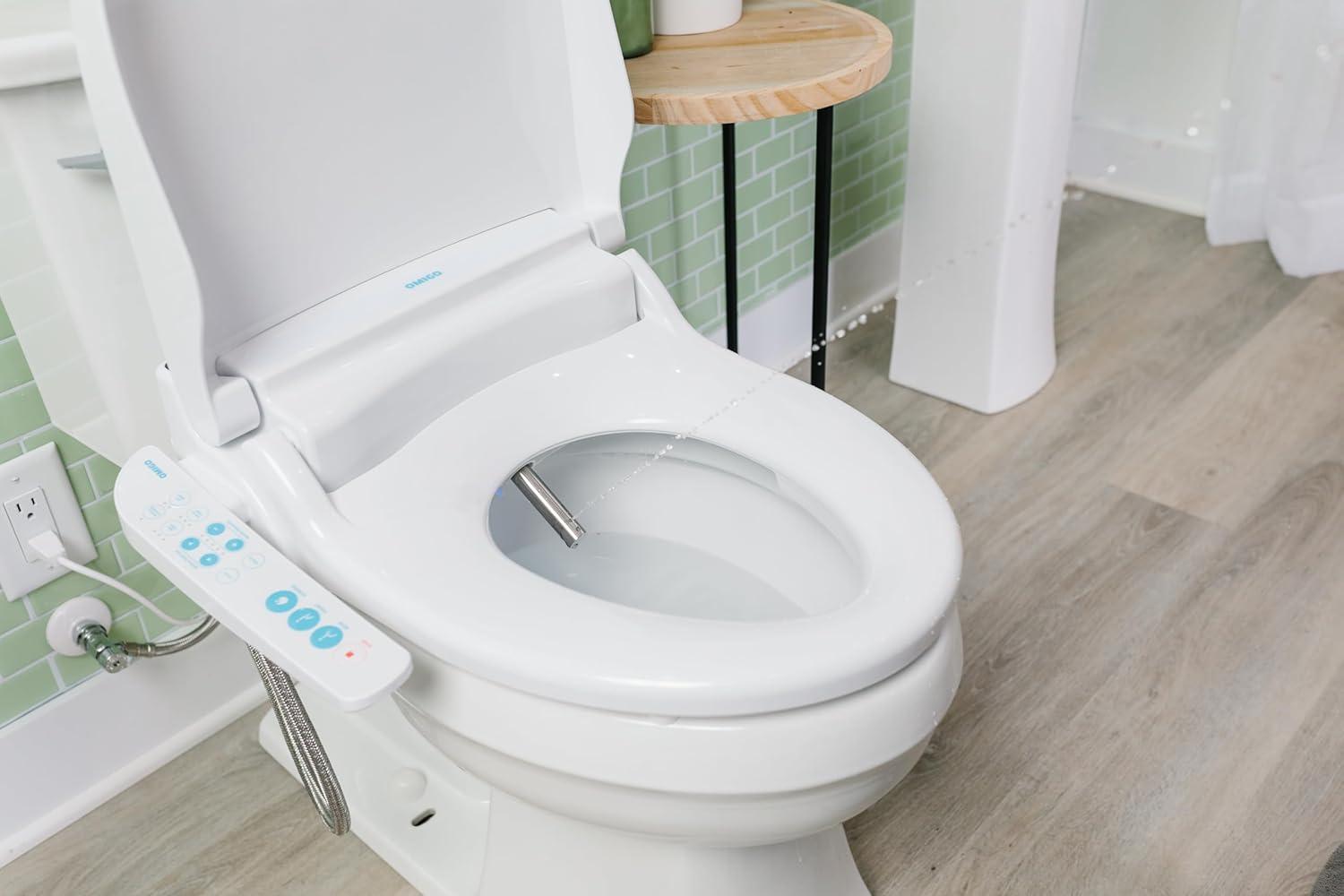 OmigoGS Essential Bidet Toilet Seat, Elongated White