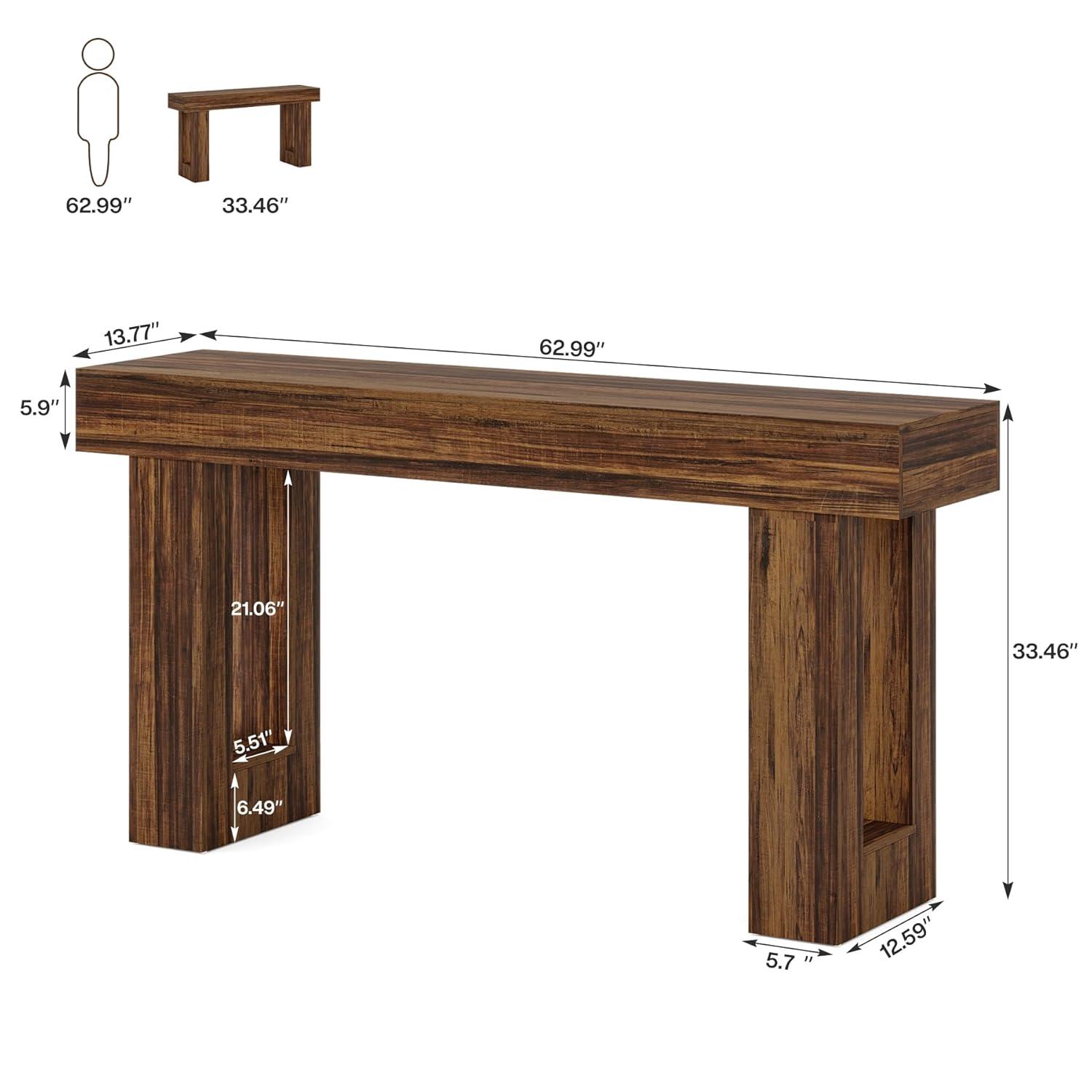 Millwood Pines 63 Inch Long Console Table Farmhouse Sofa Table