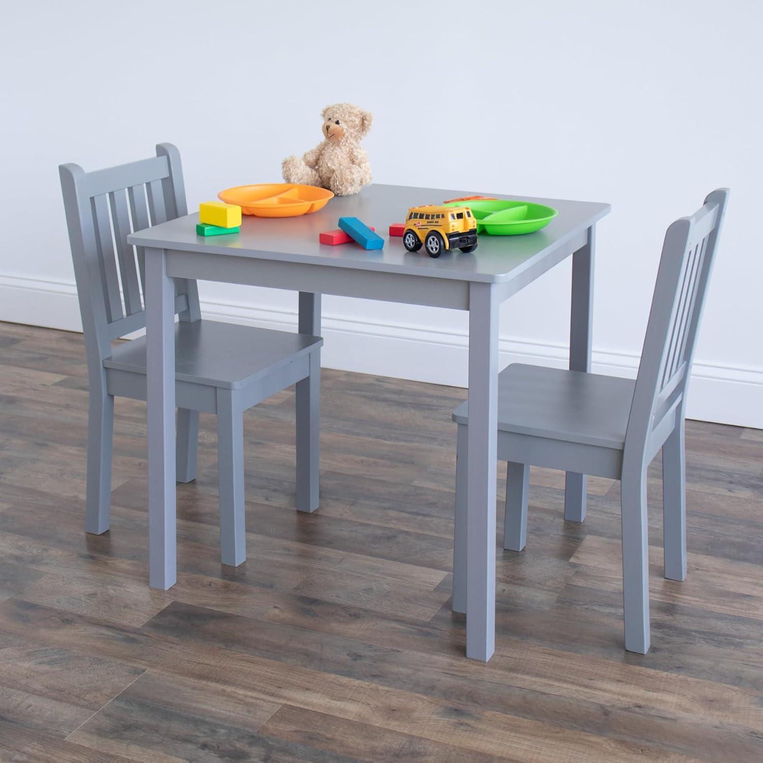 3pc Kids' Wood Table and Chair Set - Humble Crew