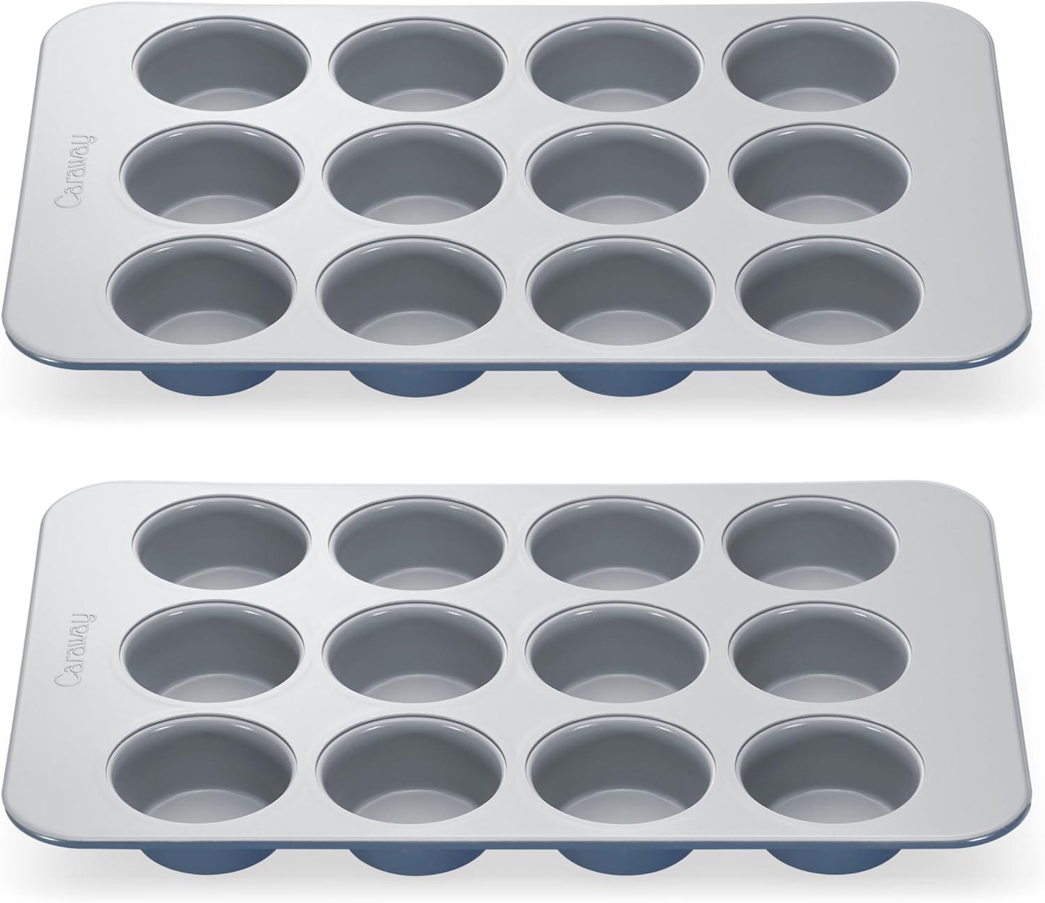 Caraway Non-Stick Ceramic Muffin Pan in Slate