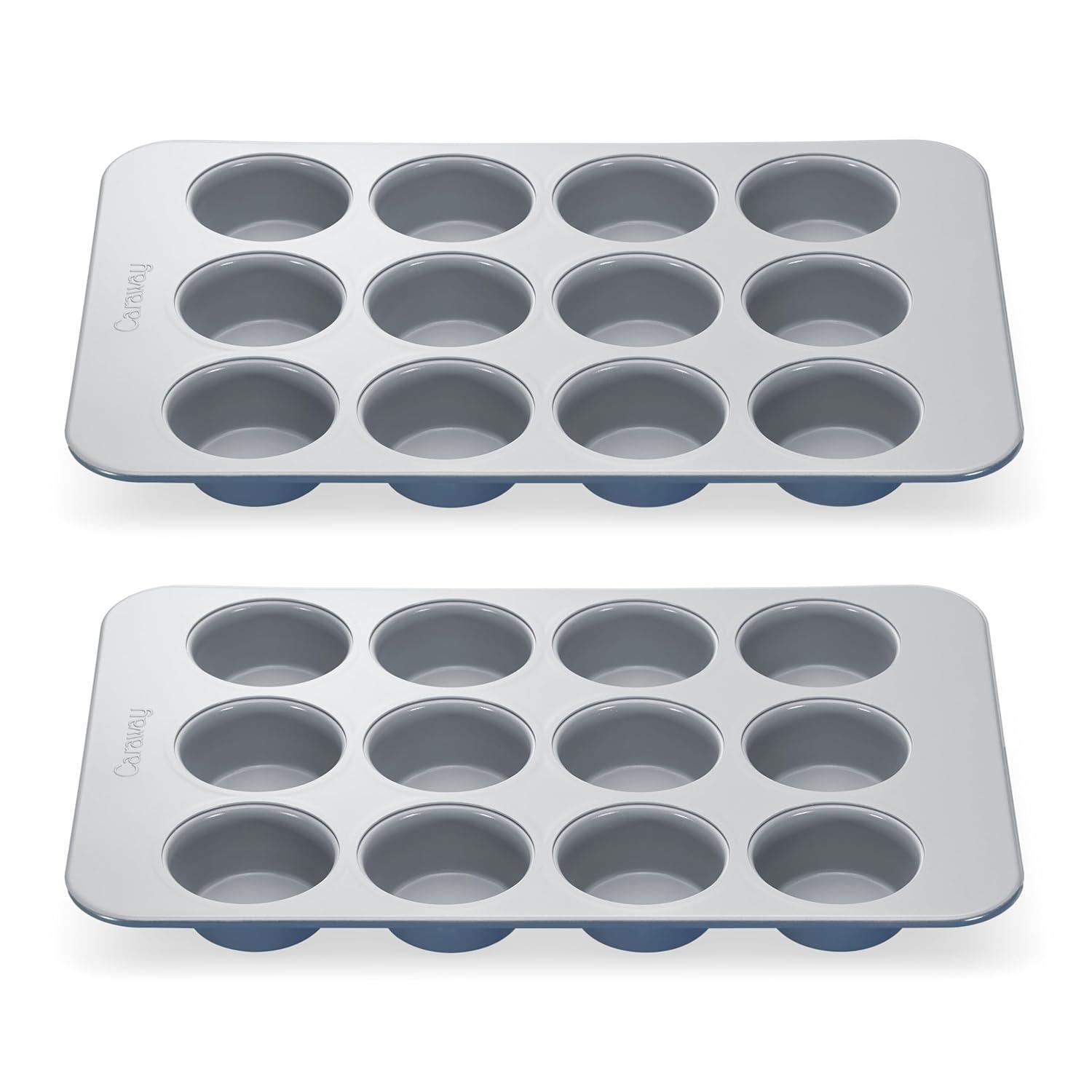 Caraway Non-Stick Ceramic Muffin Pan in Slate