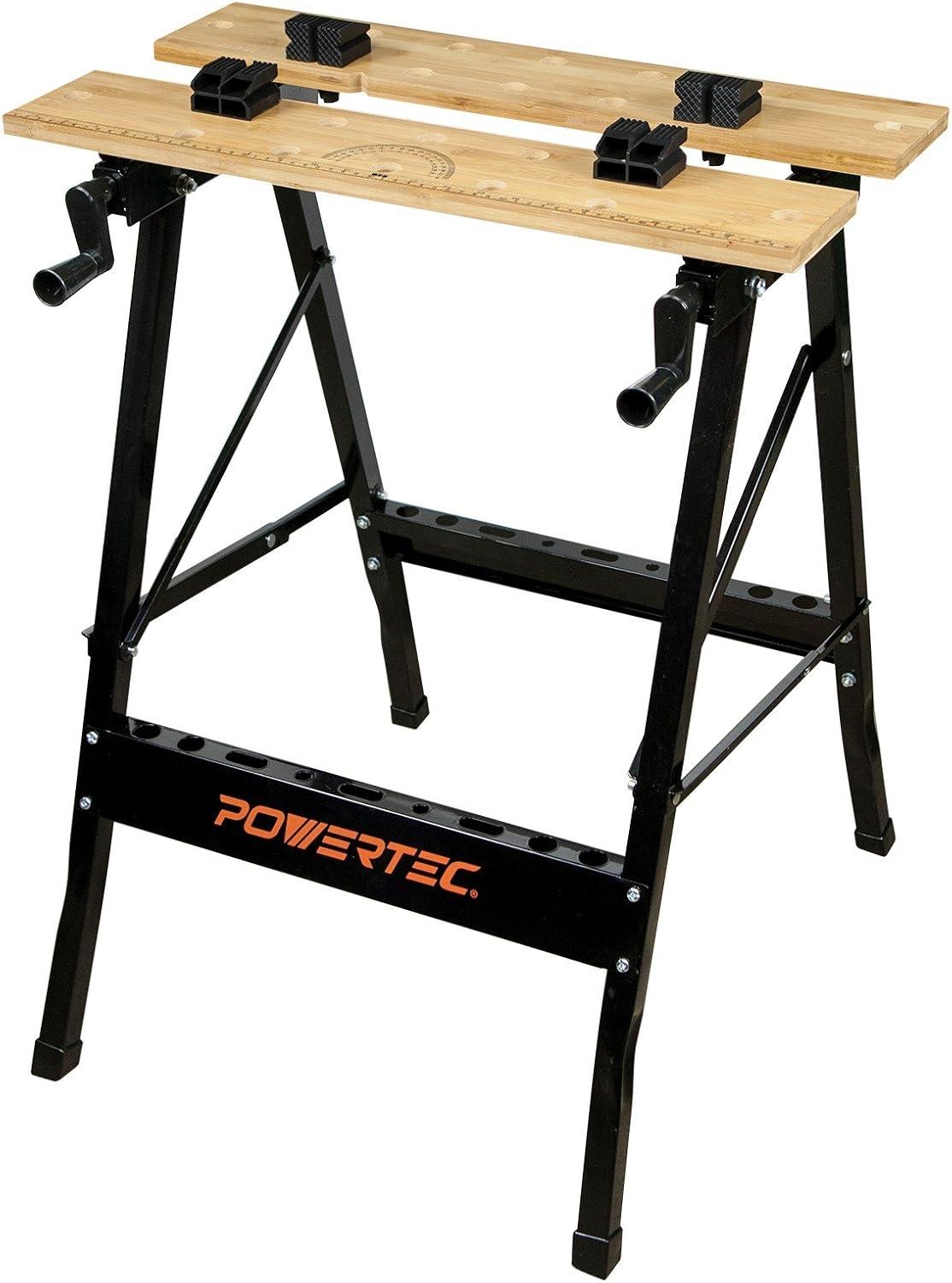 Portable Bamboo Top Steel Frame Workbench