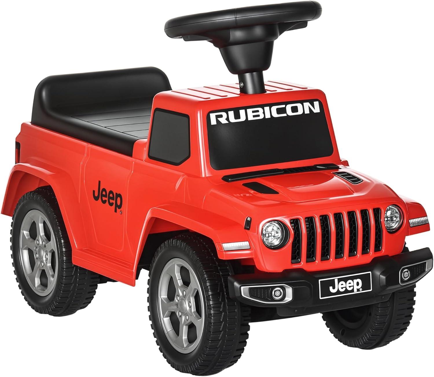 Aosom Toddler with Engine Sounds & Under-Seat Storage, Ride on Cars for Kids, Sit and Scoot Ride on Toy Outdoor Toy Car, Ages 1.5-3, Red