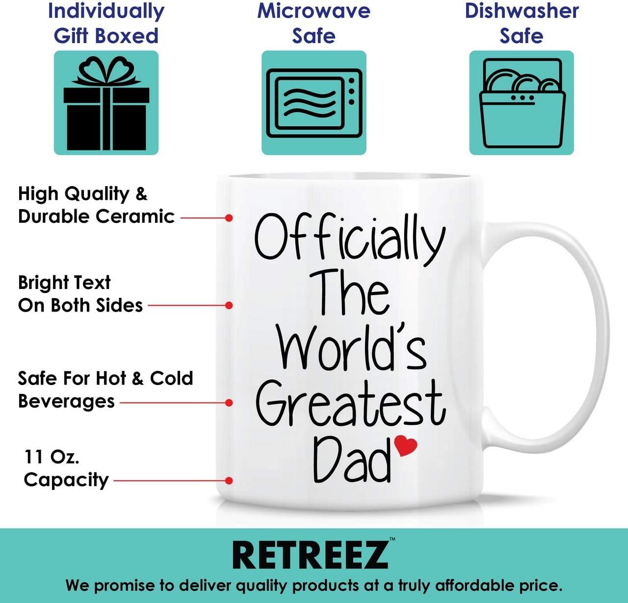 Worlds Greatest Dad Best Father Gift Funny DT White Coffee 11 Oz Mug