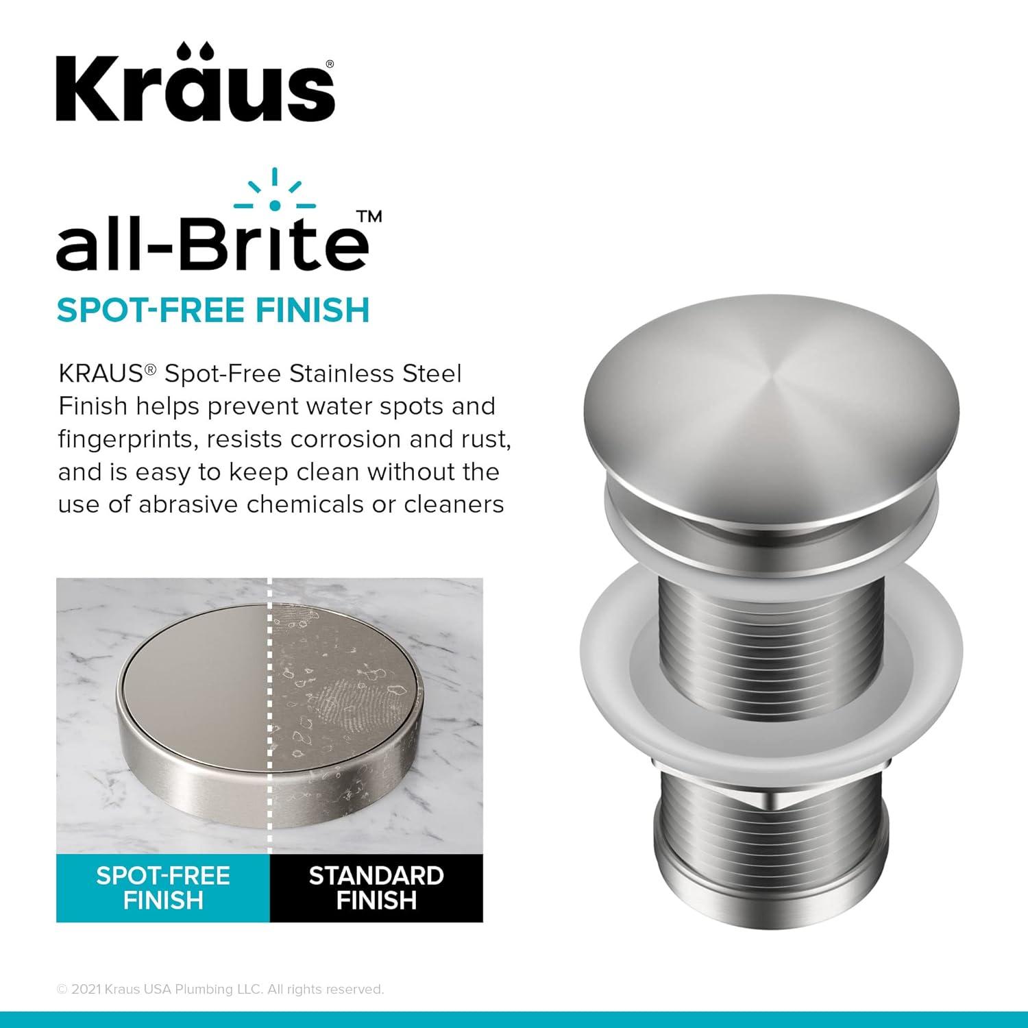 KRAUS Pop-Up Bathroom Sink Drain
