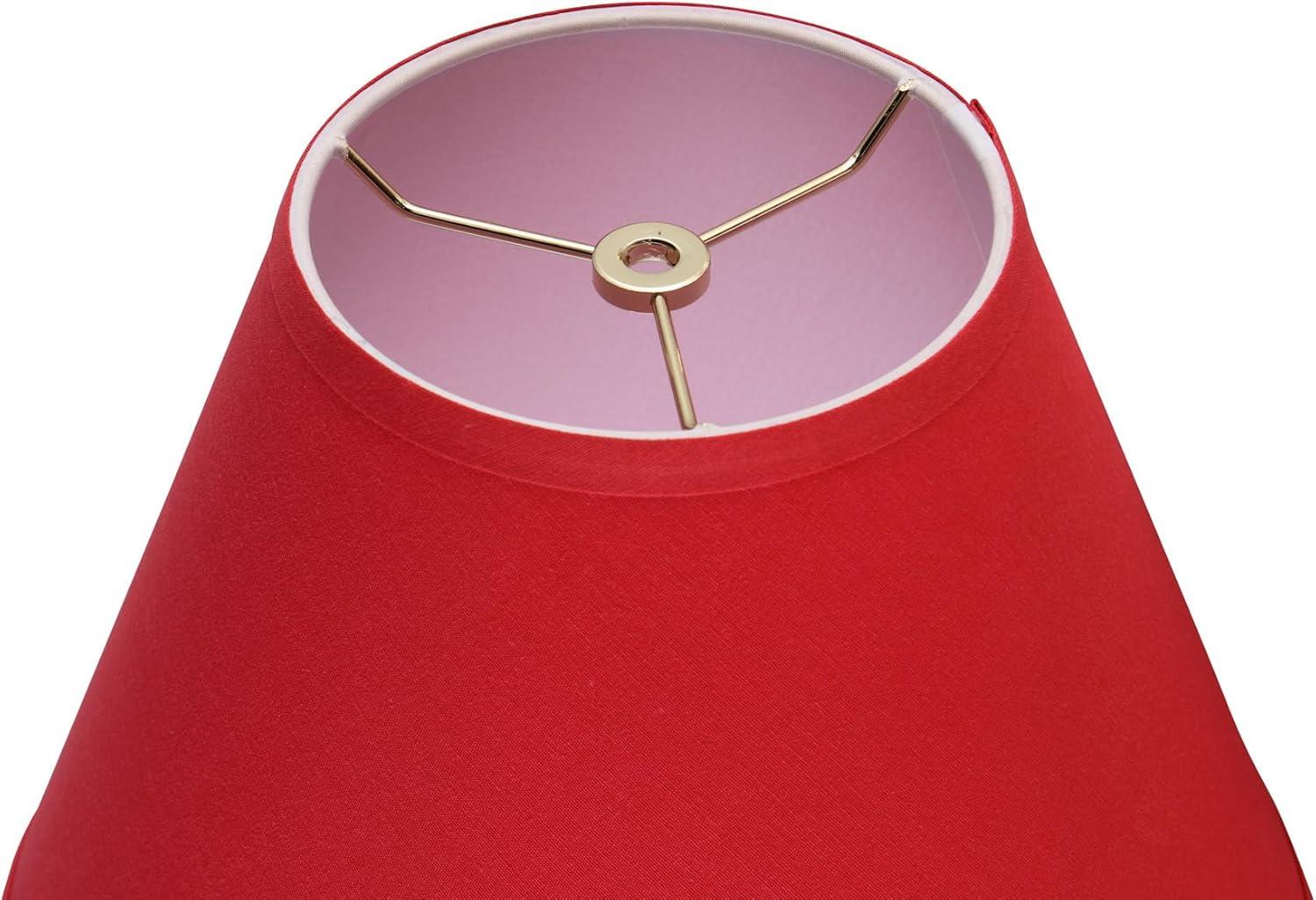 Aspen Creative 32639 Transitional Empire Shape Spider Construction Lamp Shade, Red, 6" Top x 12" Bottom x 9" Slant Height