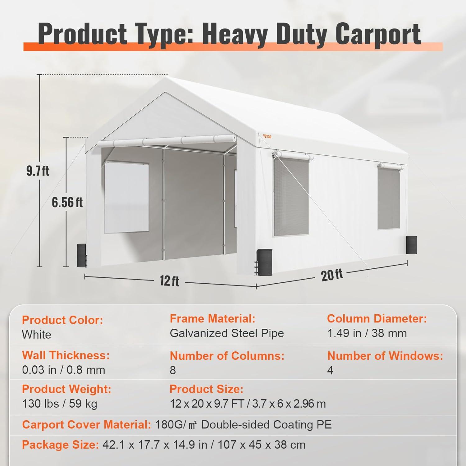 VEVOR Steel Carport