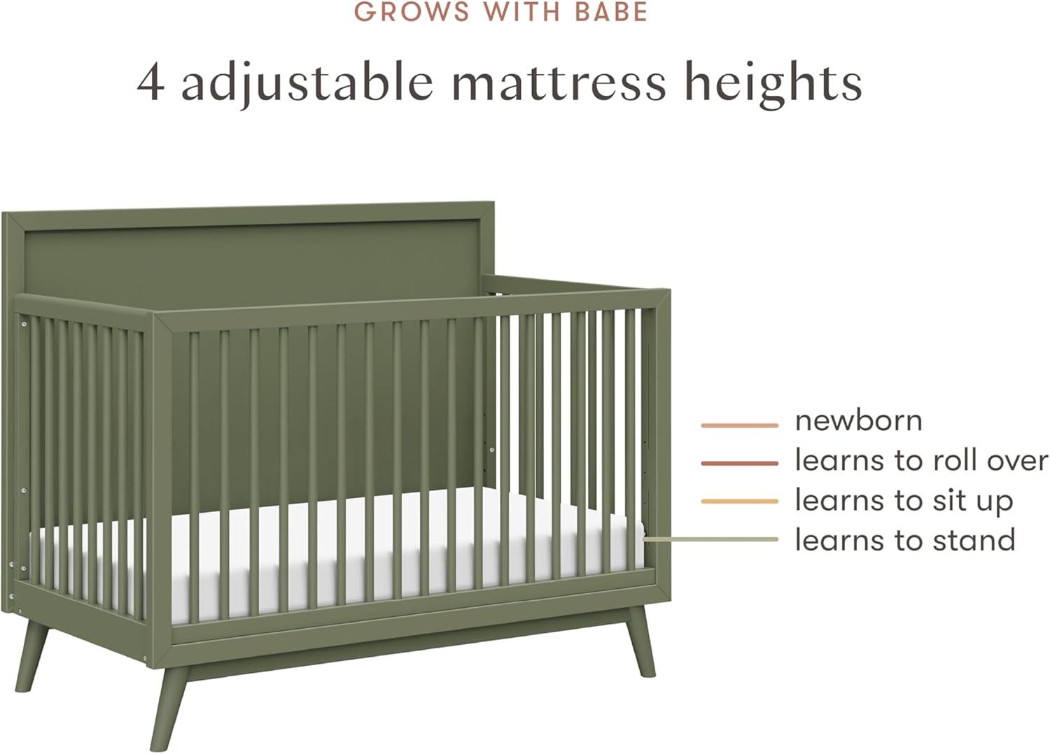 Palma 4-in-1 Convertible Crib with Toddler Bed Conversion Kit