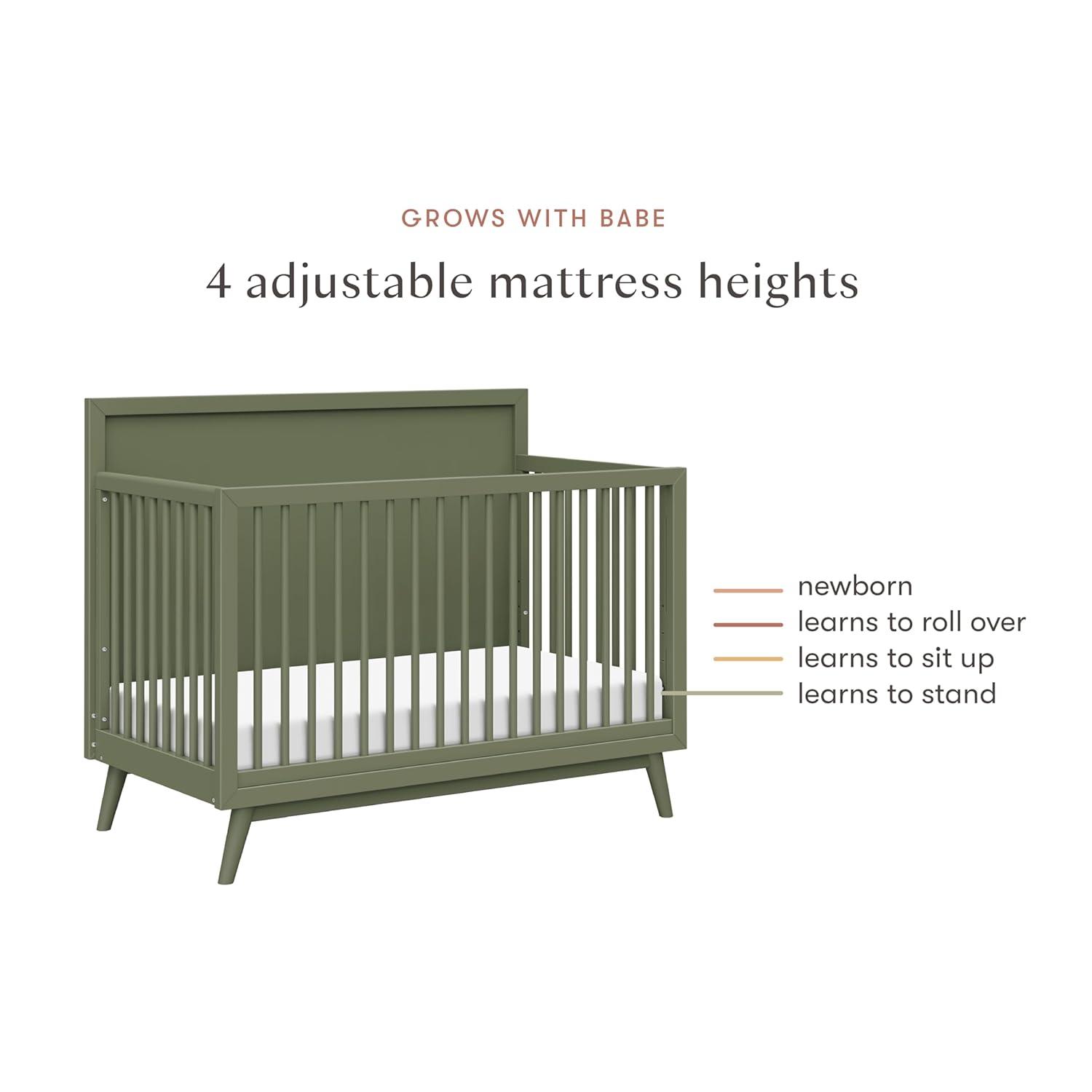 Palma 4-in-1 Convertible Crib with Toddler Bed Conversion Kit