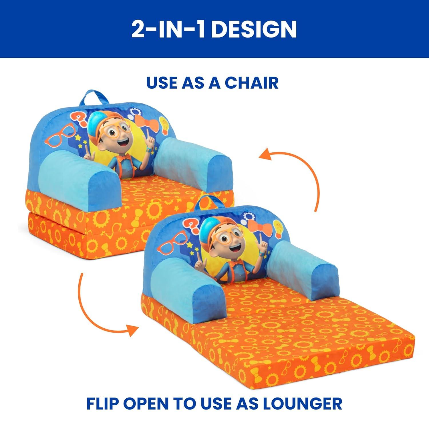 Delta Children Cozee Buddy Flip-Out Chair - Blippi