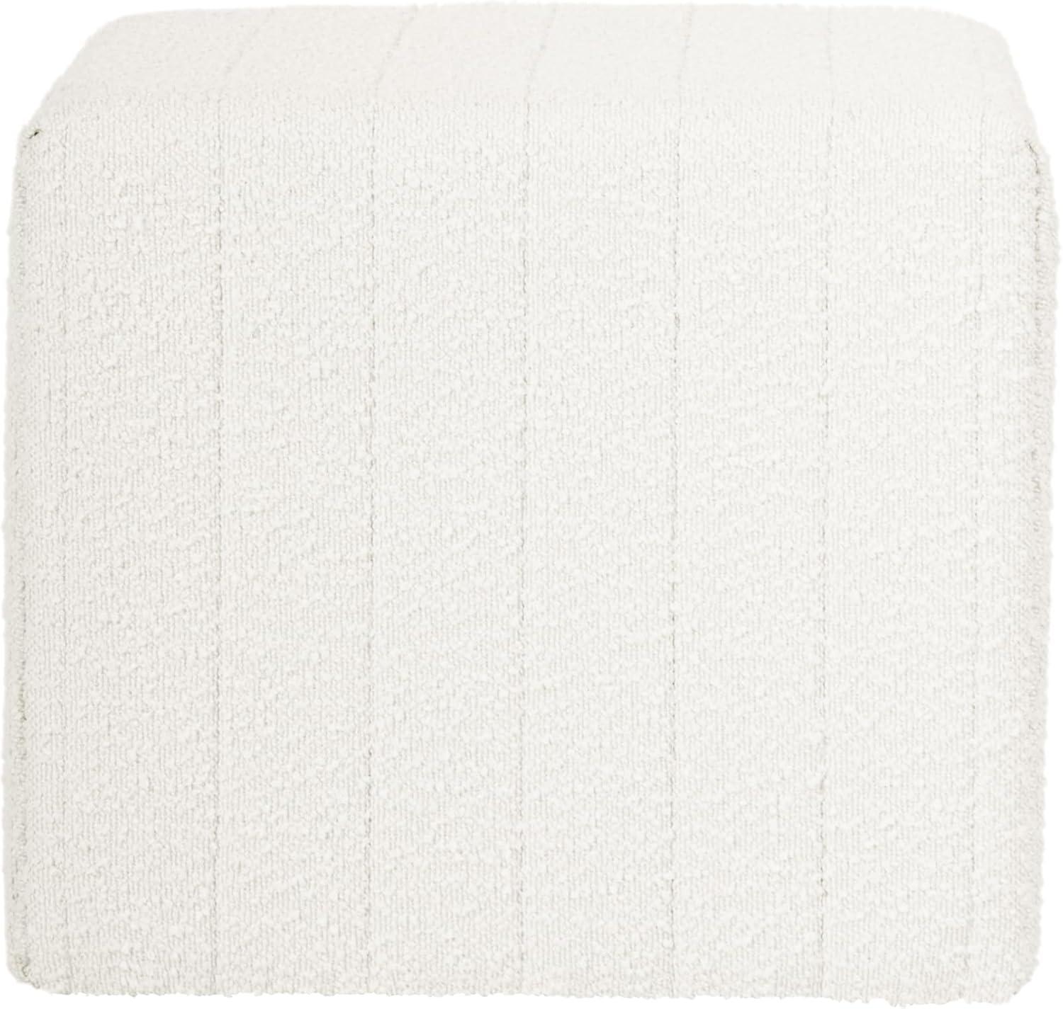 Hokku Designs Modern Channel Tufted Ottoman for Living Room & Bedroom