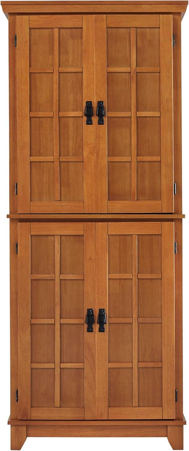 Arts & Crafts Pantry Cottage Oak - Home Styles: Traditional Hardwood Kitchen Storage, 4-Door, 4-Shelf