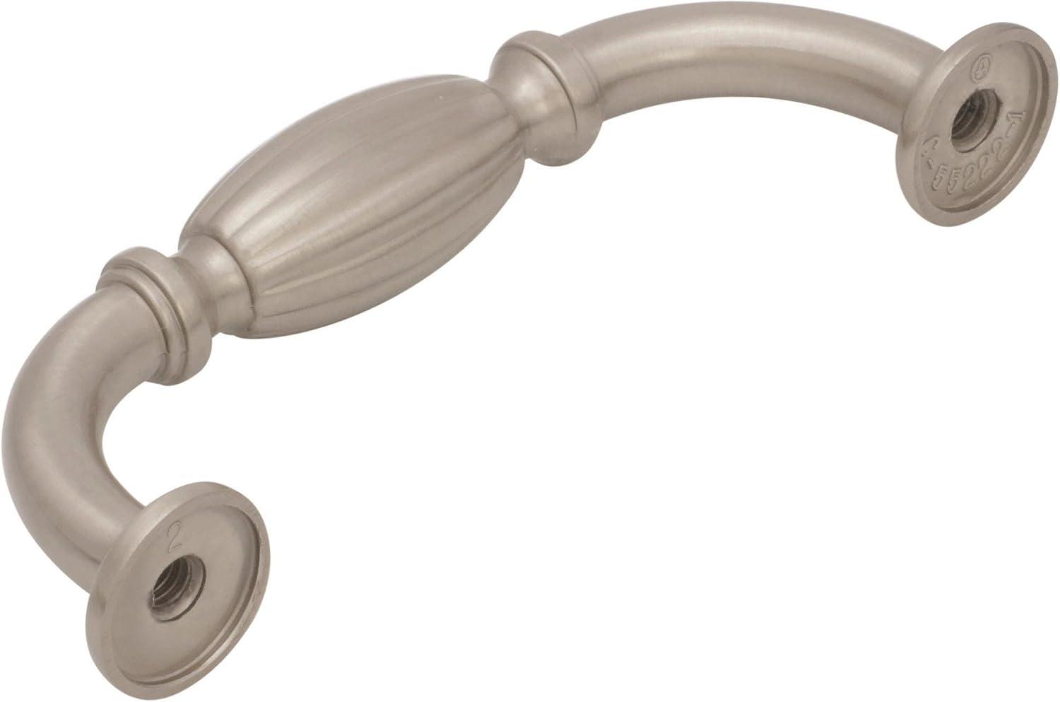 Satin Nickel Traditional Cabinet Pull with Mounting Hardware