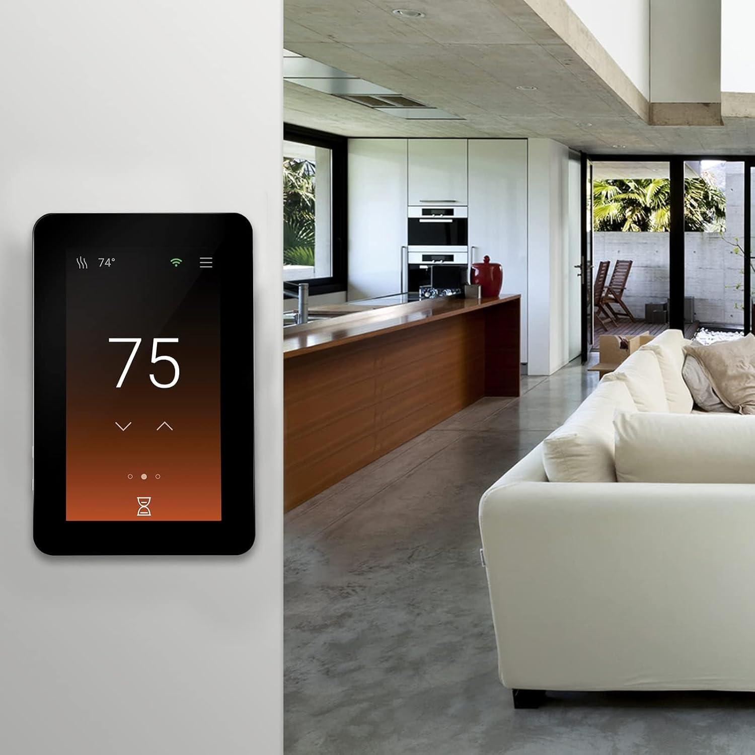 SunTouch Black Programmable Touchscreen Wi-Fi Thermostat with Voice Control