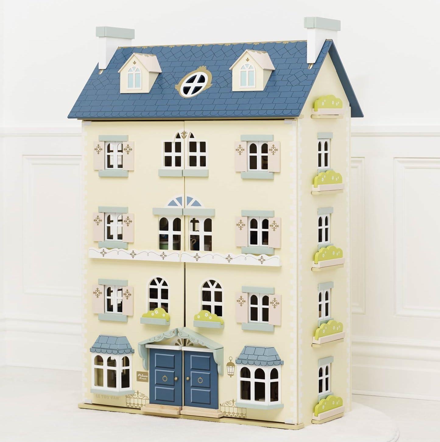 Le Toy Van - Palace House Large Wooden Doll House | Great As a Gift | 5 Storey Wooden Dolls House Play Set - Suitable for Ages 3+