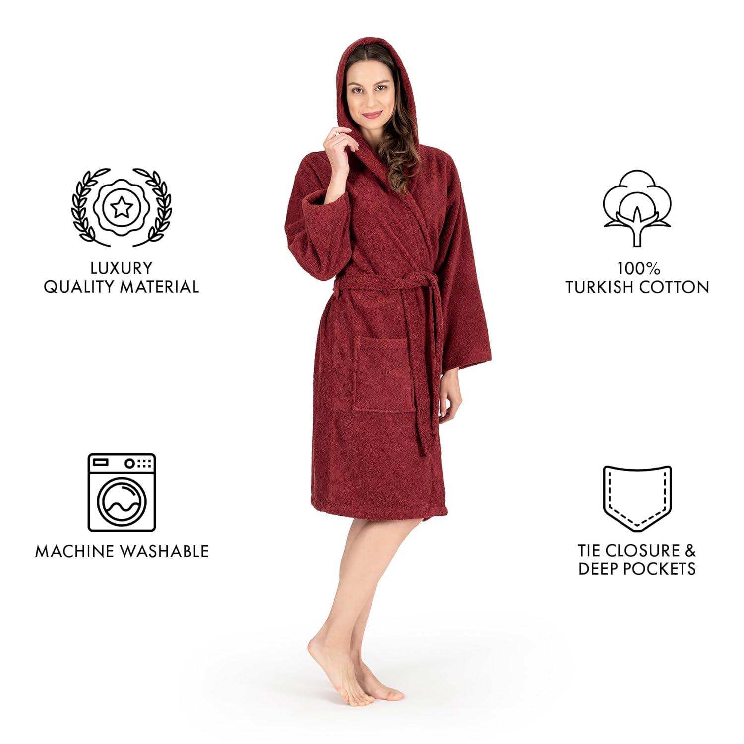 Nine West Hooded  Turkish Cotton Unisex Bath Robe Collection