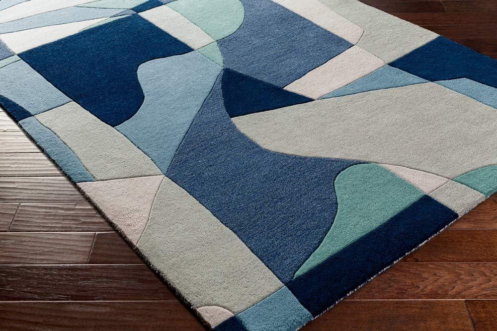 Gaye Wool Teal/Navy/Beige Rug