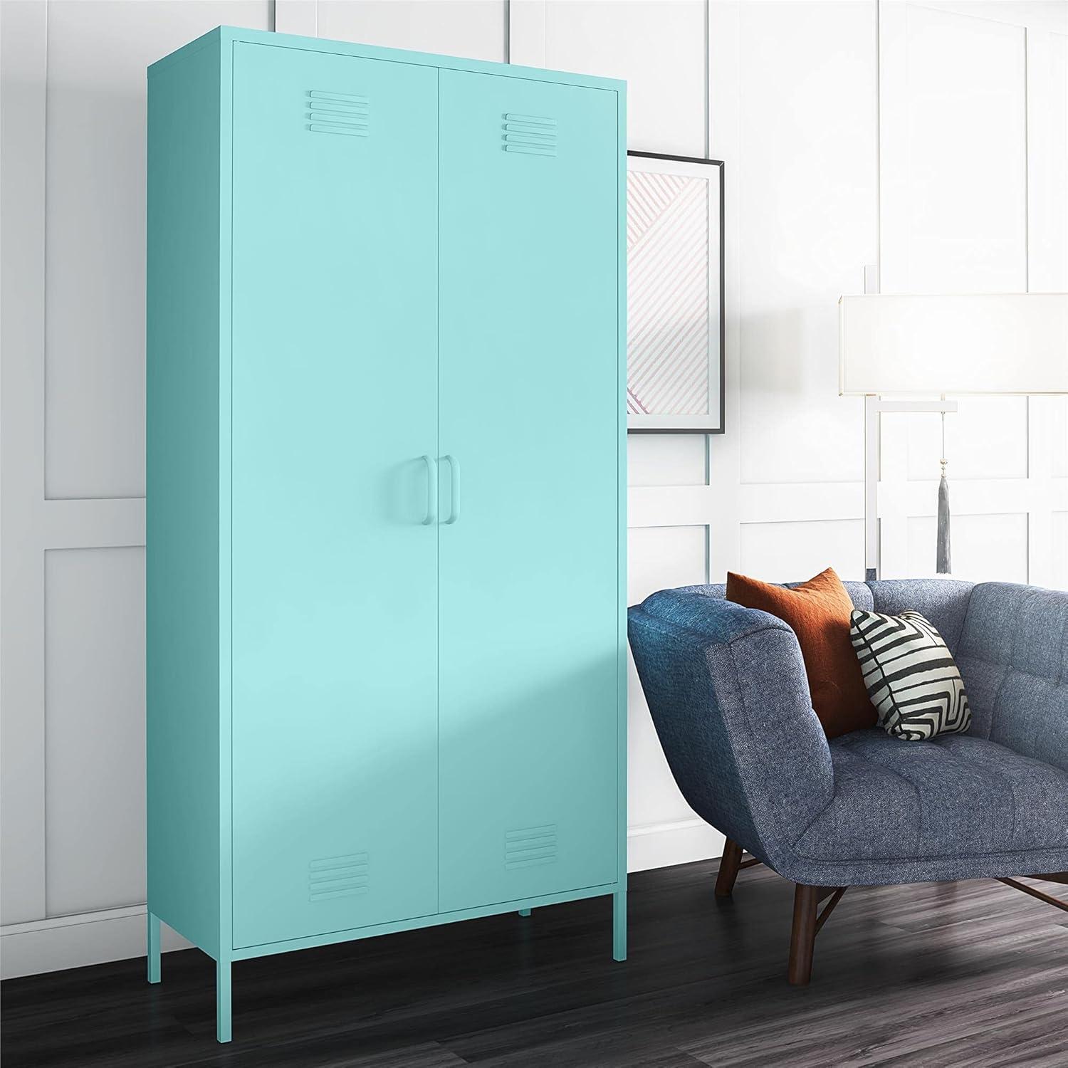 Cache 2 Door Tall Metal Locker Style Storage Cabinet