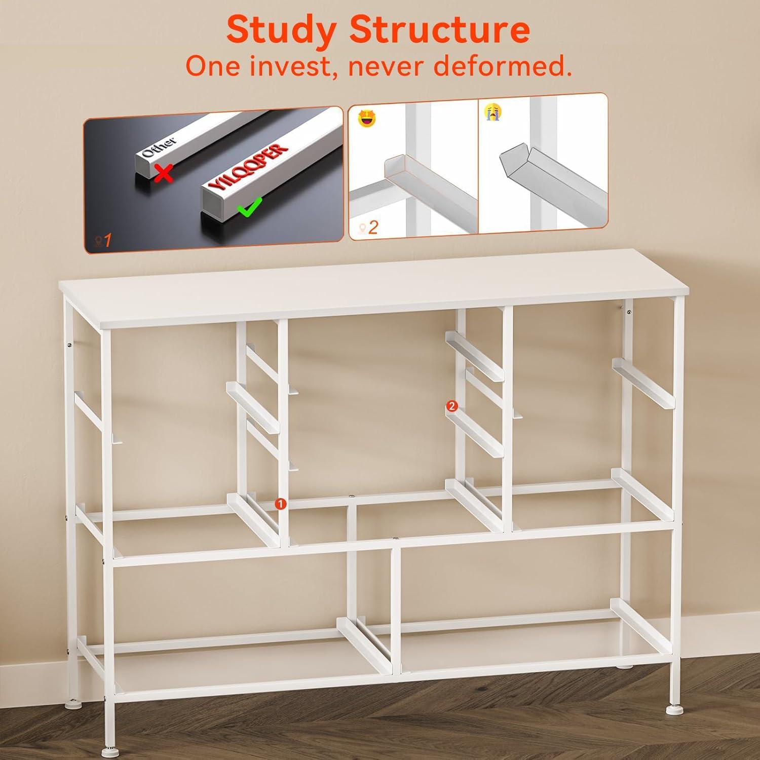 White Fabric Chest of Drawers with Leather Finish, Wide Dresser for Bedroom & Living Room TV Stand, Entertainment Center, Featuring 9 Drawers for 50” TV