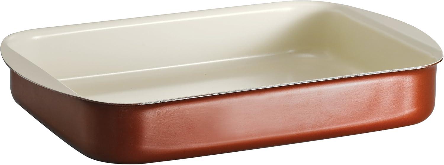 Metallic Copper 14" x 10" Nonstick Aluminum Roasting Pan