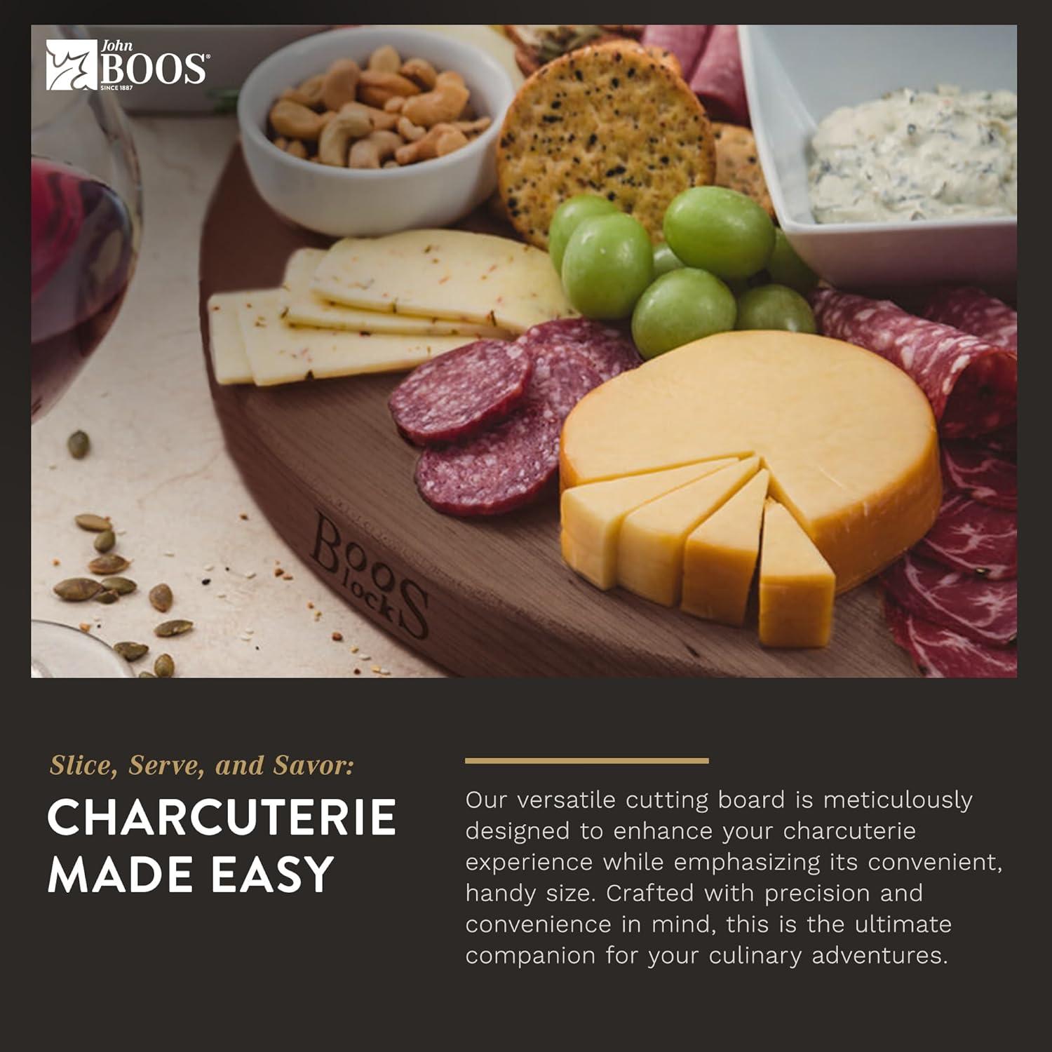 John Boos John Boos 18" Round Cutting Board, 1.5" Edge Grain