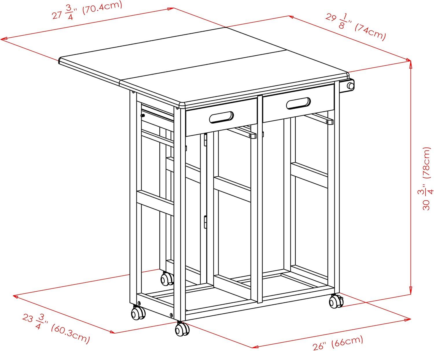 3pc Suzanne Space Save Extendable Dining Table Set Beech - Winsome: Compact, 4-Point Leg, Unupholstered Stools