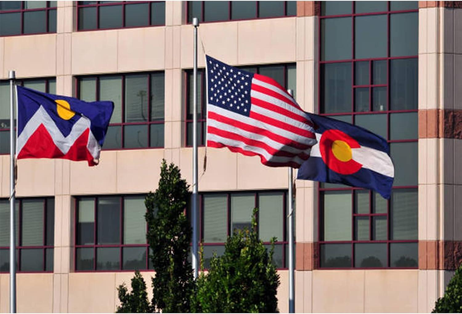 Colorado State Flag Polyester Fiber 3x5 Feet Flag, Bright Colors And Anti-ultraviolet Fade Flag Indoor Outdoor Banner