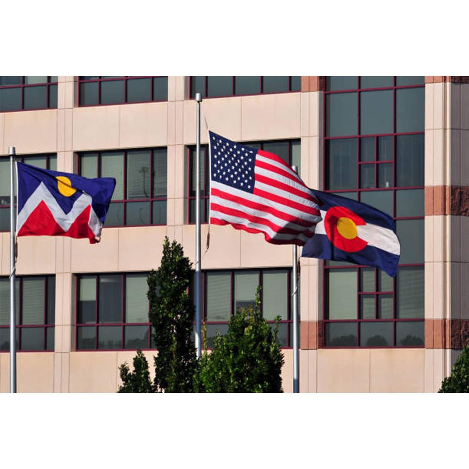 Colorado State Flag Polyester Fiber 3x5 Feet Flag, Bright Colors And Anti-ultraviolet Fade Flag Indoor Outdoor Banner