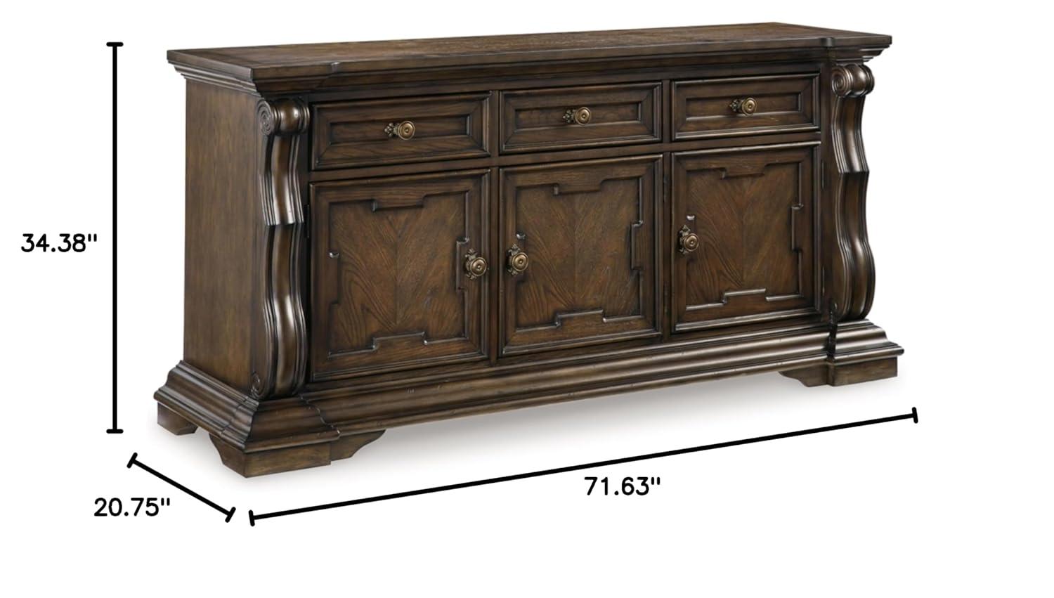 Signature Design by Ashley Maylee Dark Brown Dining Buffet