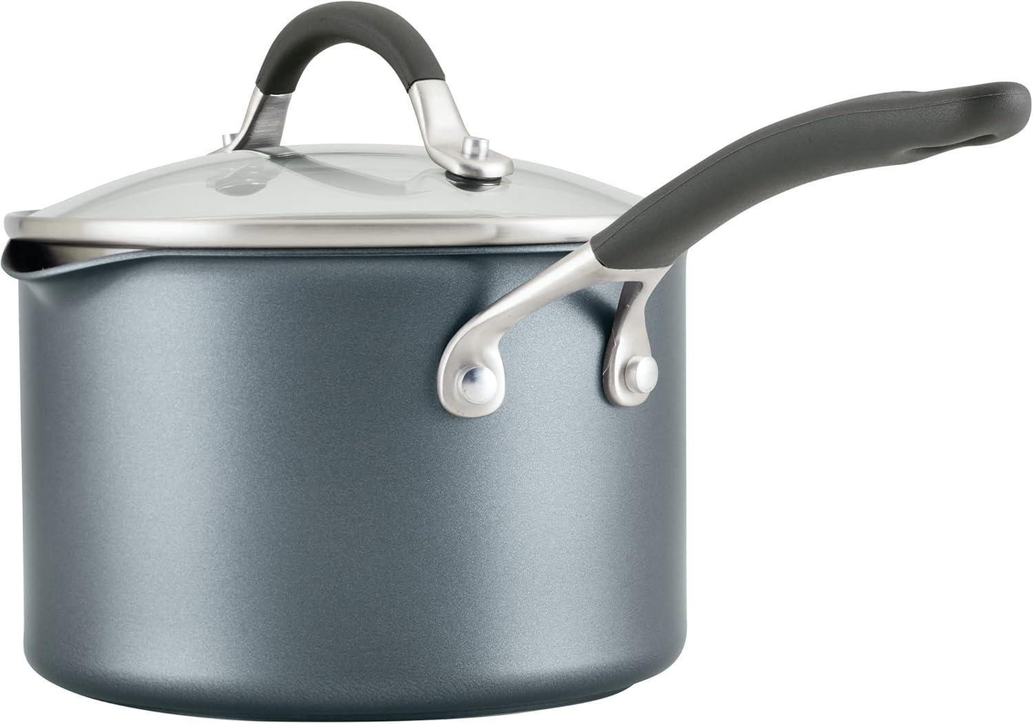 Circulon Circulon ScratchDefense with ScratchDefense Nonstick Induction Pots and Pans Cookware Set, 10 Piece, Graphite