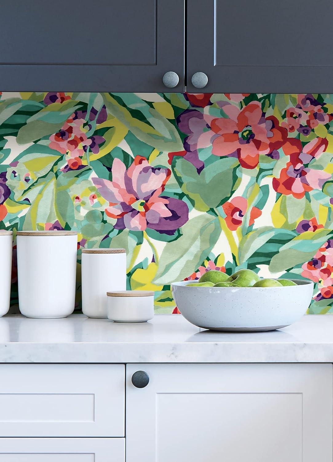 Belles Fleurs Peel & Stick Floral Roll