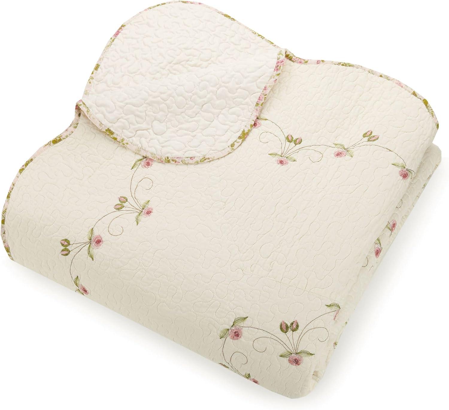 Felisa Embroidered Single Bedspread/Coverlet