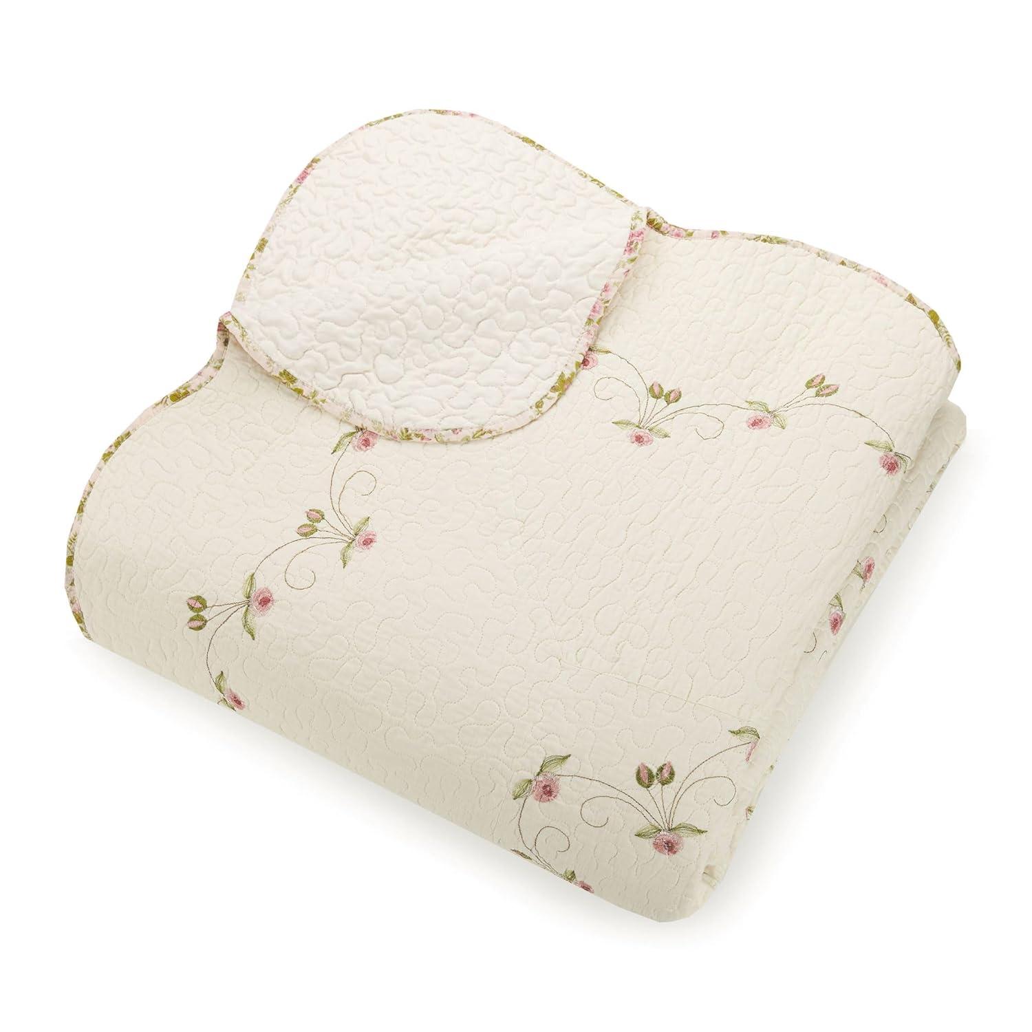 Felisa Embroidered Single Bedspread/Coverlet